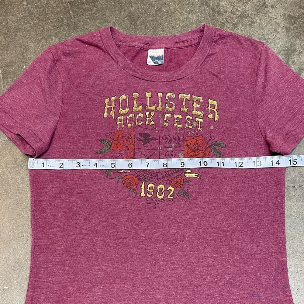 Vintage Y2K Hollister Rock Fest 1982 Baby Tee Graphic XXS - Picture 5 of 8